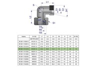 RM Metrické hydraulické koleno AB M18x1,5 12L (XEVW) Waryński (predaj