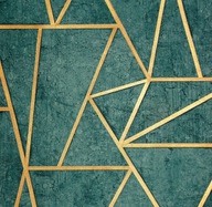 GEOMETRICKÉ TAPETY BETON ZELENÉ ZLATÉ ŠTÝL SOHO GEOMETRICKÉ TAPETY BETON ZELENÉ ZLATÉ ŠTÝL SOHO