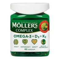 Výživový doplnok Möller \ 's Complex Omega-3 + D3 + K2