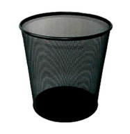 Okrúhly kovový odpadkový kôš, 18 l, čierny TRES