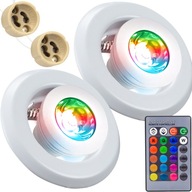 2x KÚPEĽŇOVÁ LAMPA KÚPEĽŇOVÁ RGB RGB LED ŽIAROVKA DO STREŠNÉHO SUFFITU 2x KÚPEĽŇOVÁ LAMPA KÚPEĽŇOVÁ RGB RGB LED ŽIAROVKA DO STREŠNÉHO SUFFITU