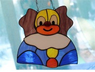Dekorácia klaun na okno darčeka do detskej izby