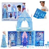ZMRAZENÝ VEĽKÝ PRENOSNÝ ELSA'S KRIŠTÁĽOVÝ HRAD 86CM + BÁBIKA ELSA A OLAF