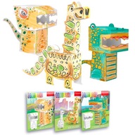 Monumi Cube Head Dino Set - Tyrannosaurus, Brachiosaurus, Velociraptor Monumi Cube Head Dino Set - Tyrannosaurus, Brachiosaurus, Velociraptor