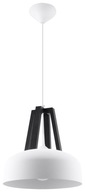 Stolná závesná lampa E27 previsnutá biela/čierna Wood Stolná závesná lampa E27 previsnutá biela/čierna Wood