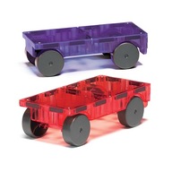 2 kusy magnetické pojazdné vozidlá červené a fialové Magna Tiles 2 kusy magnetické pojazdné vozidlá červené a fialové Magna Tiles