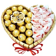 Darček ku Dňu matiek torta Merci Ferrero Raffaello Darček ku Dňu matiek torta Merci Ferrero Raffaello