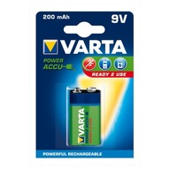 VARTA vysokonapäťové BATÉRIE 9V 200 mAh RECHARGE ACCU POWER 1 ks. VARTA vysokonapäťové BATÉRIE 9V 200 mAh RECHARGE ACCU POWER 1 ks.