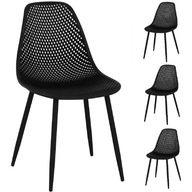 Škandinávska plastová prelamovaná stolička vyrobená z ocele