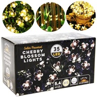 LED solárne svetlá kvetinová girlanda BIELA 5,4m LED solárne svetlá kvetinová girlanda BIELA 5,4m
