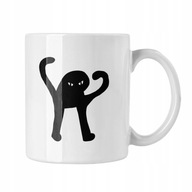 Mačací hrnček, Black Cat Meme, Vtipný darček Mačací hrnček, Black Cat Meme, Vtipný darček