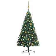 Sada LED umelého vianočného stromčeka VidaXL a polovičnej čačky