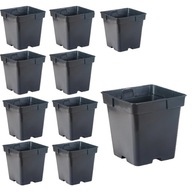Čierne výrobné hrnce 18 cm 4l 10 kusov Čierne výrobné hrnce 18 cm 4l 10 kusov