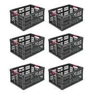 6x skladací nákupný košík do auta, grafit, 45L 6x skladací nákupný košík do auta, grafit, 45L