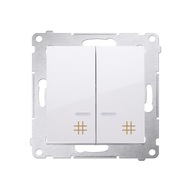 SIMON 54 DVOJKRÍŽOVÝ SPÍNAČ S LED BIELOU SIMON 54 DVOJKRÍŽOVÝ SPÍNAČ S LED BIELOU