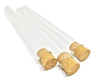 SKÚŠKA SKLENENÉ LIŠTIČKY S KORKOM -16x160- 10 ks SKÚŠKA SKLENENÉ LIŠTIČKY S KORKOM -16x160- 10 ks