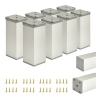 8 x NASTAVITEĽNÁ NÁBYTKOVÁ NOHA V 10 CM STRIEBORNÁ 8 x NASTAVITEĽNÁ NÁBYTKOVÁ NOHA V 10 CM STRIEBORNÁ