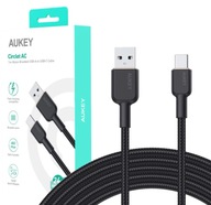 AUKEY CB-NAC1 USB-C Type-C Power Delivery PD kábel 60W 3A 1m nylonové opletenie AUKEY CB-NAC1 USB-C Type-C Power Delivery PD kábel 60W 3A 1m nylonové opletenie