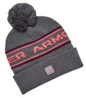 Zimná čiapka Under Armour Halftime Beanie Pom s brmbolcom, ŠEDÁ Zimná čiapka Under Armour Halftime Beanie Pom s brmbolcom, ŠEDÁ