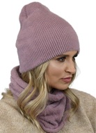 Dámska súprava teplého čiapky Snood, Dusty Pink AL2 Dámska súprava teplého čiapky Snood, Dusty Pink AL2