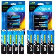 8x BATÉRIE Ni-MH BATÉRIE 4x AA R6 1,2V 2800mAh 4x AAA R3 1,2V 1100mAh