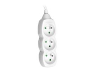 TRACER Predlžovací kábel PowerCord 1,5m 3 zásuvky biela TRACER Predlžovací kábel PowerCord 1,5m 3 zásuvky biela
