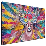 MODERNÁ MAĽBA na plátne Jeleň BOHO 90x60 MODERNÁ MAĽBA na plátne Jeleň BOHO 90x60