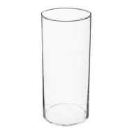 Sklenená VÁZA, podlhovastý klasický VALEC, 30 cm Sklenená VÁZA, podlhovastý klasický VALEC, 30 cm