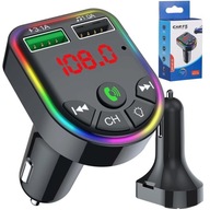 FM VYSIELAČ BLUETOOTH NABÍJAČKA 2x USB LED RGB