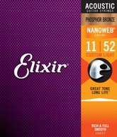 Batériové gitarové struny Elixir. NANOWEB PhBR 11-52 Batériové gitarové struny Elixir. NANOWEB PhBR 11-52