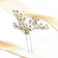 Svadobný odznak KOKÓWKA, elegantné zirkóny Svadobný odznak KOKÓWKA, elegantné zirkóny