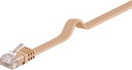 LAN Patchcord kábel CAT 6 U/UTP FLAT hnedý 15m LAN Patchcord kábel CAT 6 U/UTP FLAT hnedý 15m