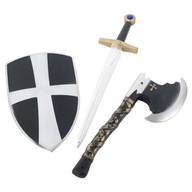set BLACK KNIGHT meč CRUSADER štít AX set BLACK KNIGHT meč CRUSADER štít AX