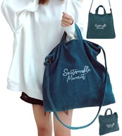 Manšestrová taška, priestranná, taška SHOPPER, veľká, mestská