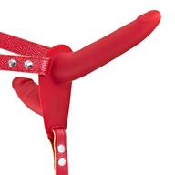 Popruh, bedrový pás s dvoma penismi. Vibrácie Popruh, bedrový pás s dvoma penismi. Vibrácie