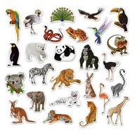 ZOO SET NÁLEPOK do 10 cm VODEODOLNÉ ZVIERATÁ ZMIX 50 ks ZOO SET NÁLEPOK do 10 cm VODEODOLNÉ ZVIERATÁ ZMIX 50 ks