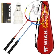 WISH Set 2 bedmintonových rakiet v kufríku + 3 pierkové loptičky WISH Set 2 bedmintonových rakiet v kufríku + 3 pierkové loptičky