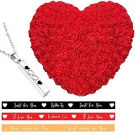 SRDCE z lupeňov ruží Náhrdelník Darček na Valentína SRDCE z lupeňov ruží Náhrdelník Darček na Valentína