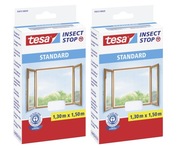 2X TESA Standard okenná moskytiéra 1,3x1,5m biela