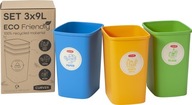 ECO FRIENDLY Curver 3x9L sada odpadkových košov a nádob na triedenie ECO FRIENDLY Curver 3x9L sada odpadkových košov a nádob na triedenie