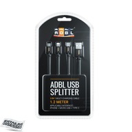 ADBL Splitter USB rozbočovač s tromi koncami ADBL Splitter USB rozbočovač s tromi koncami
