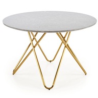 Lesklý stôl so zlatými nohami BOELLO Marble