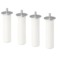 LATTHET Biela kovová noha 11 cm - 4 ks LATTHET Biela kovová noha 11 cm - 4 ks