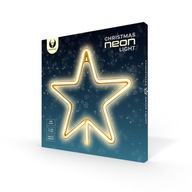 Neónová LED vianočná dekorácia VIANOČNÁ HVIEZDA Teplý biely netopier + USB Neónová LED vianočná dekorácia VIANOČNÁ HVIEZDA Teplý biely netopier + USB