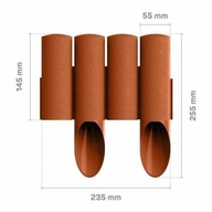 Záhradná palisáda 4 kusy 2,3 m CELFAST TEHLA Záhradná palisáda 4 kusy 2,3 m CELFAST TEHLA