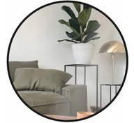 Okrúhle nástenné zrkadlo podkrovný rám 60 cm čierny Okrúhle nástenné zrkadlo podkrovný rám 60 cm čierny