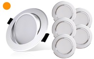 5x LED VÝKLOPNÉ BOD ZAPUSTENÉ SVETLO LED TEPLÁ OCEL BIELA STMIET. 5x LED VÝKLOPNÉ BOD ZAPUSTENÉ SVETLO LED TEPLÁ OCEL BIELA STMIET.