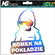 Nálepka na okno ROMEK ON BOARD HOLOGRAM Nálepka na okno ROMEK ON BOARD HOLOGRAM