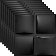 NOVINKA! NÁstenné PANELY, ČIERNE 3D PLED KAZETY, 2m2 NOVINKA! NÁstenné PANELY, ČIERNE 3D PLED KAZETY, 2m2