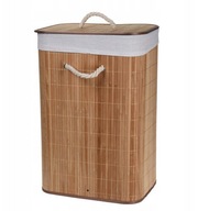 Kúpeľňový kôš na bielizeň s chlopňou bambus hnedá
